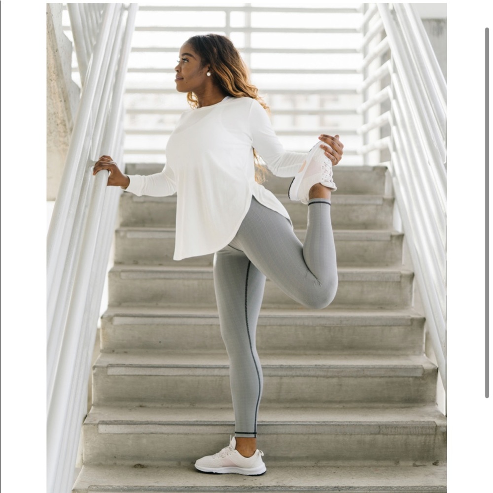 Zyia Black Herringbone Hi-Rise 7/8 24”